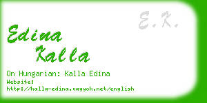 edina kalla business card